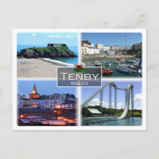 GB Vereinigtes Königreich - Wales - Tenby - Postkarte (Vorderseite)