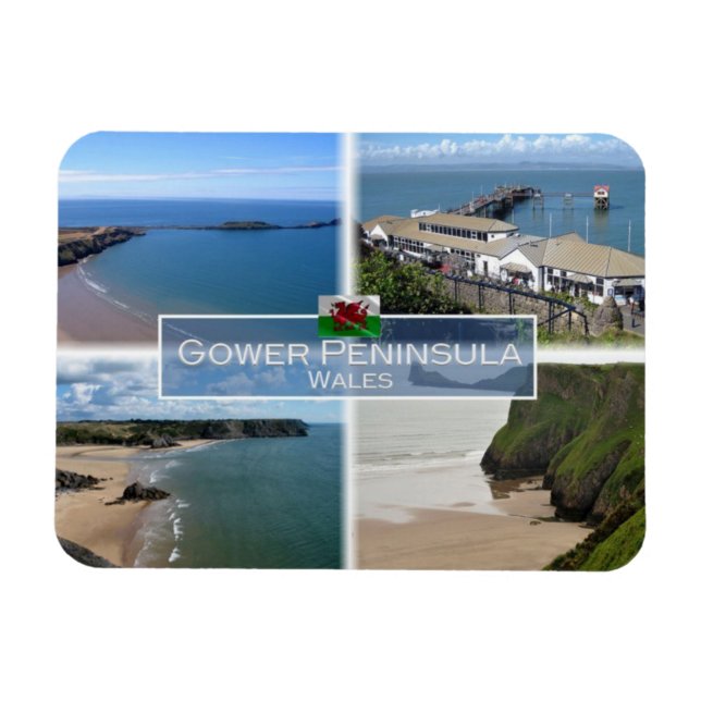 GB Vereinigtes Königreich - Wales - The Gower Peni Magnet (Horizontal)