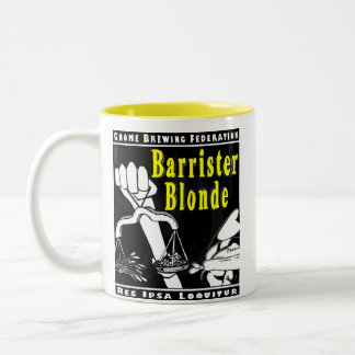 GBF Rechtsanwalt-Blondinen-Tasse Zweifarbige Tasse