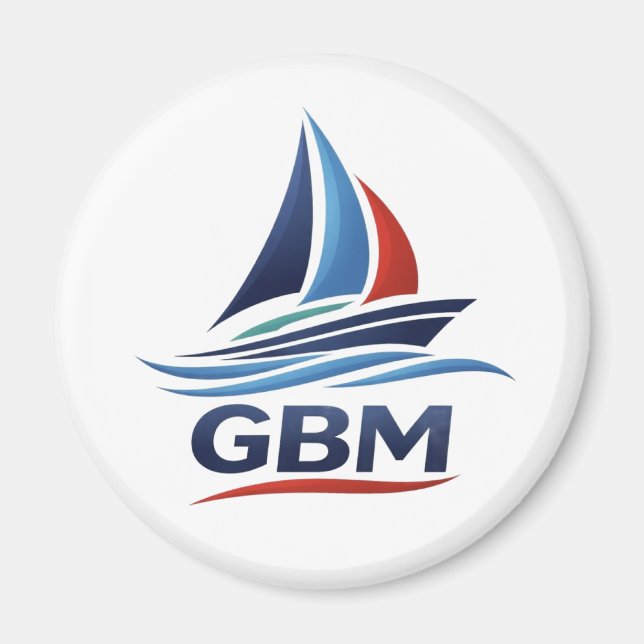 GBM-Team Standard, 5,7 cm Kreis Magnet (Vorne)