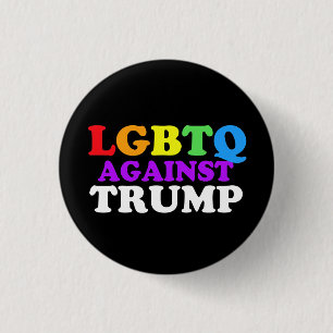 GBTQ gegen Trump Button
