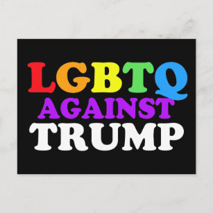 GBTQ gegen Trump Postkarte