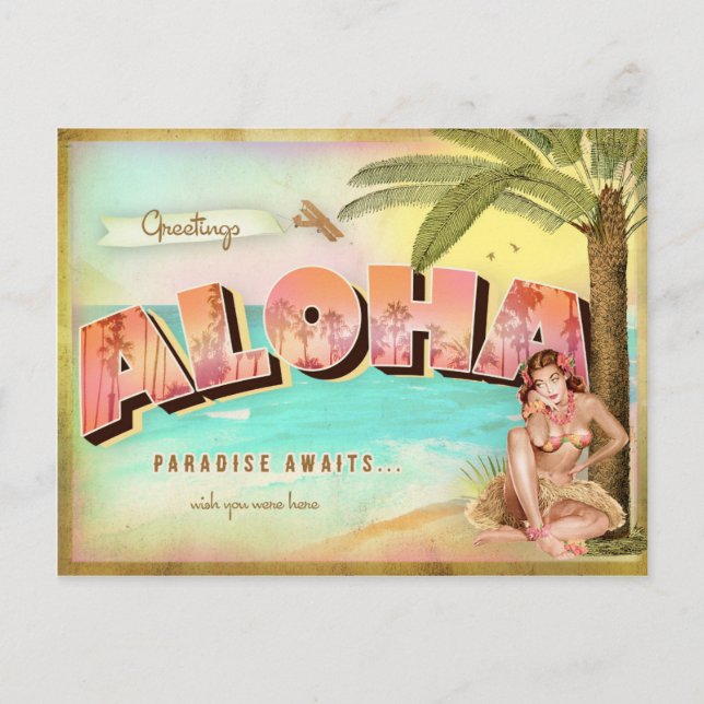 GC ALOHA TROPICAL POSTCARD POSTKARTE (Vorderseite)