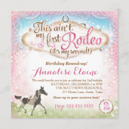 GC Dies ist nicht mein erster Rodeo 2. Geburtstag Einladung