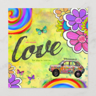 GC Hippy-Gefärbte Krawatte laden Einladung