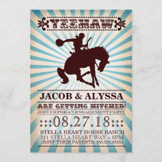 GC Jeehaw Rodeo Engagement Party Einladung