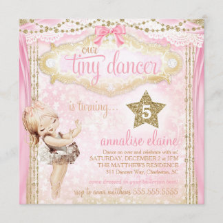 GC Magical Vintag Tiny Dancer Ballerina Einladung