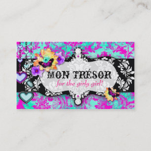 GC Mon Trésor Türkis Rosa Visitenkarte
