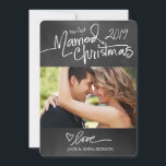 GC Our First Married Christmas Holiday Card Chalk Feiertagskarte<br><div class="desc">Design von Jill McAmis © 2014.</div>