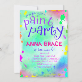 GC Paint Party Birthday Einladung