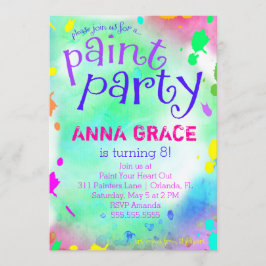 GC Paint Party Birthday Einladung