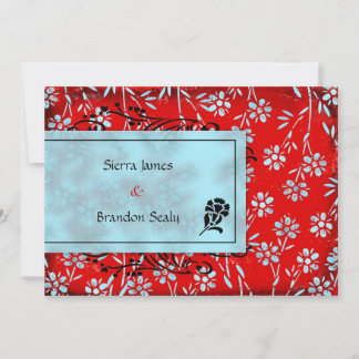 GC| Ruby Red & Turquoise Garden Einladung