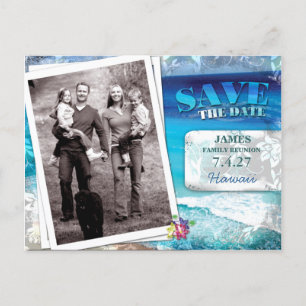 GC Save the Date Wiedersehen-Vintager Strand Ankündigungspostkarte
