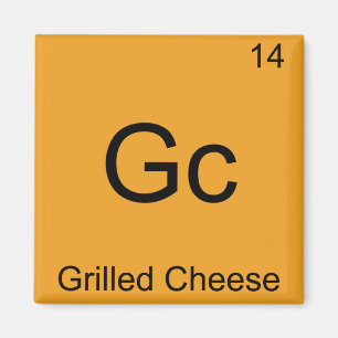 Gc - Symbol für den gegrillten Käse - Funny Chem Magnet
