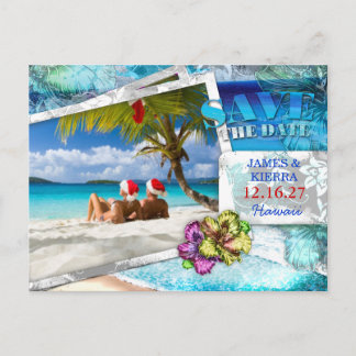 GC Tropical Wedding Rette den Dat Vintag Beach v 2 Postkarte
