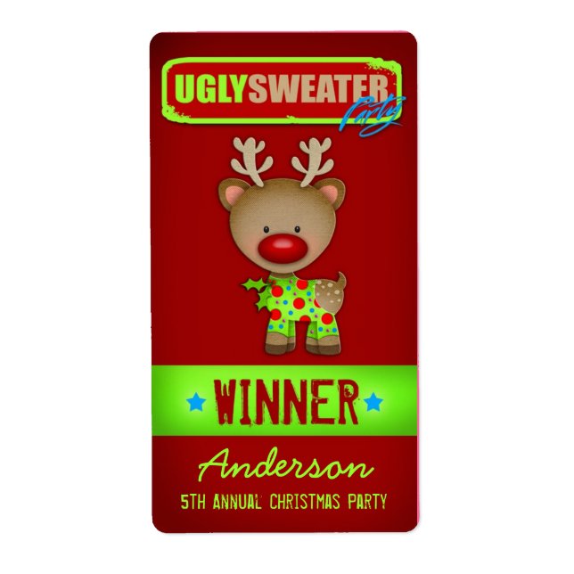 GC Ugly Sweater Wine Label Gewinner (Vorne)