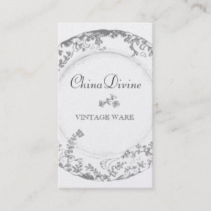 GC Vintage China Divine Silberbesteck 2 Visitenkarte