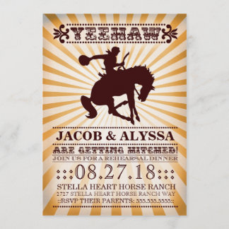 GC Yeehaw Rowdy Rodeo Probe Orange Einladung