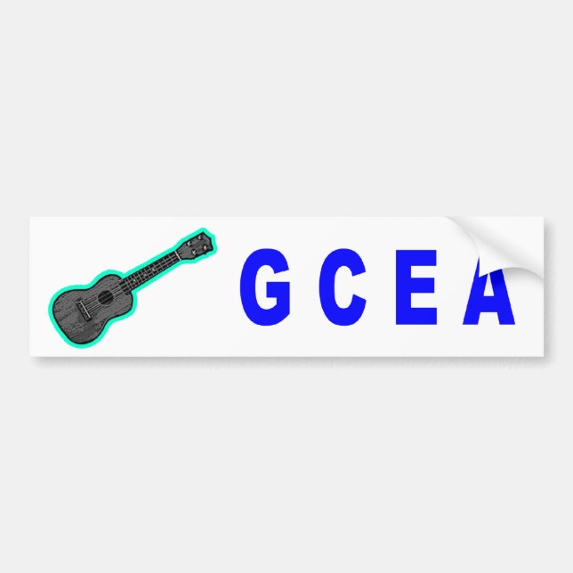 GCEA (Ukulele) Autoaufkleber (Vorne)