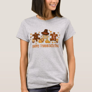 gd5b Happy Thanksgiving Leopard Autismus Bewusstse T-Shirt