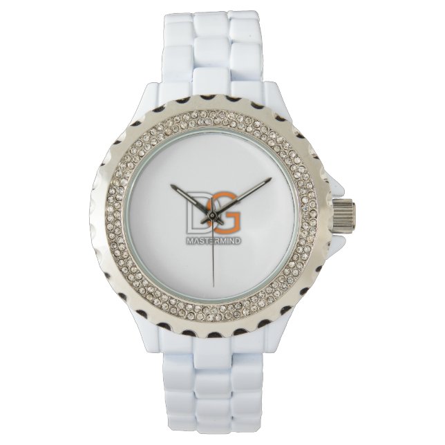 GD Mastermind White Kristall Watch Armbanduhr (Vorderseite)