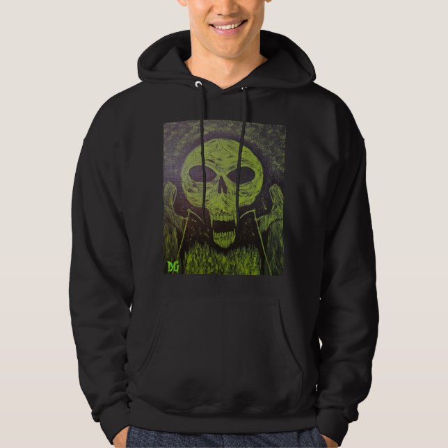 GD Paintings Grim Sensenmann Skull Sweatshirt (Vorderseite)
