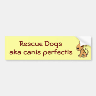 GD, Rettungs-Hunde, alias Canis perfectis Autoaufkleber