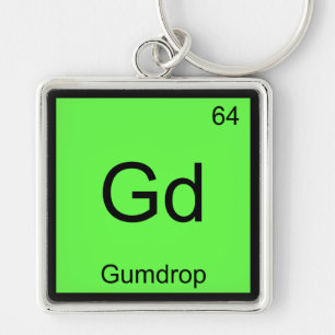 Gd-T-Shirt für Gumdrop-Funny Chemistry Element Schlüsselanhänger