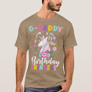 GDaddy Of the Birthday Princess Unicorn Birthday P T-Shirt