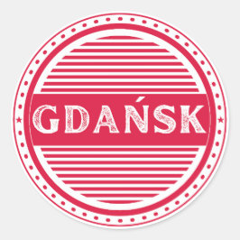 Gdansk City Pride Emblem – Polish Identity Runder Aufkleber