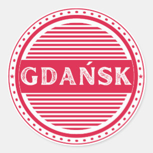Gdańsk City Pride Emblem – Polnische Identität Runder Aufkleber