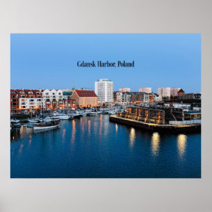 Gdansk Harbor, Polen Poster