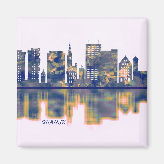 Gdansk Skyline Magnet (Vorne)