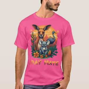 G'Day Mate - Aussie Wildlife Illustration - Kangar T-Shirt
