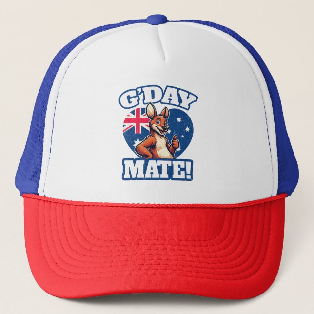 Gday Mate Australian Slang Truckerkappe (Vorderseite)