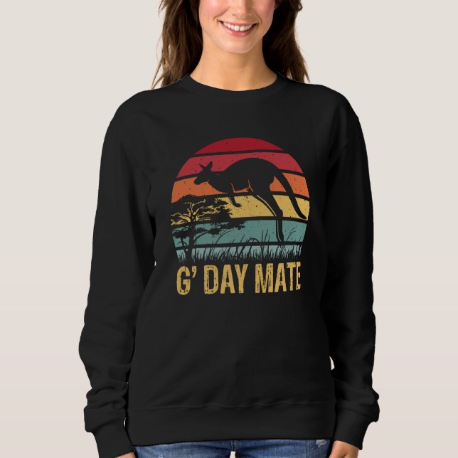 G'Day Mate Kangaroo Aussie Australia Roo G'Day Mat Sweatshirt (Vorderseite)