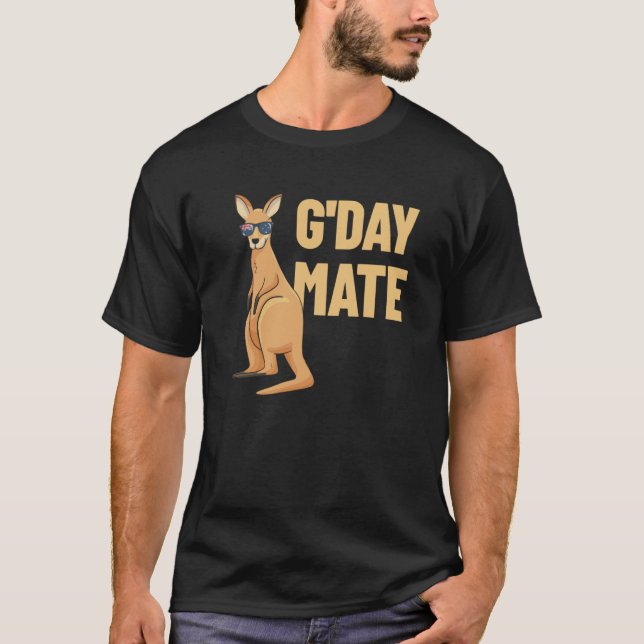 G'Day Mate Kangaroo Aussie Australia Roo G'Day Mat T-Shirt (Vorderseite)