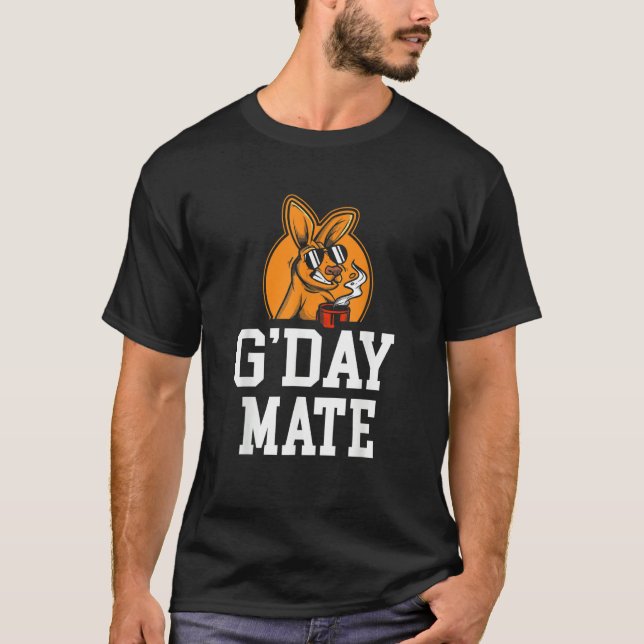 G'Day Mate Kangaroo  Wildlife Animal Australia T-Shirt (Vorderseite)