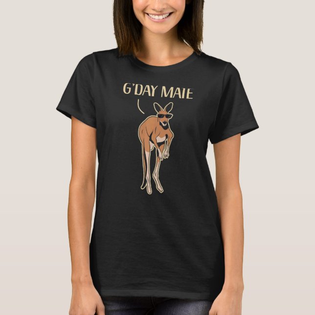 G'Day Mate Kangaroo Wildlife Animal Australien T-Shirt (Vorderseite)
