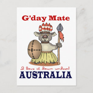 G'Day Mate Koala Postkarte
