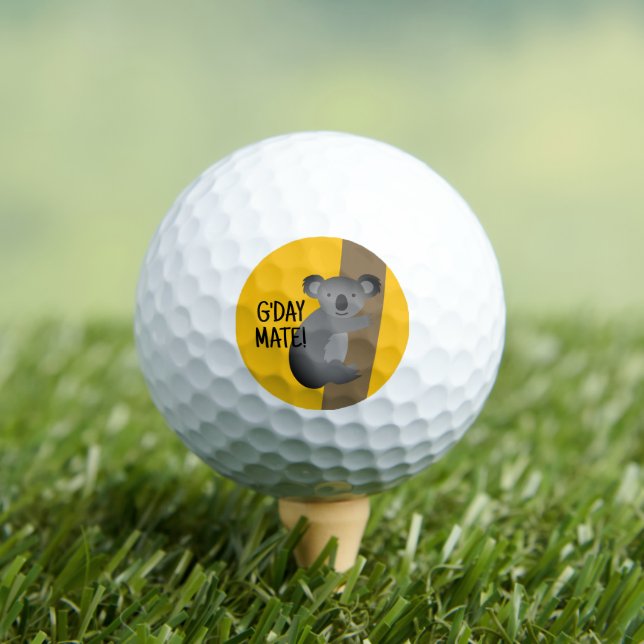 Gday Mate niedlich australische Koala Bär Brauch B Golfball (Insitu T-Shirt)