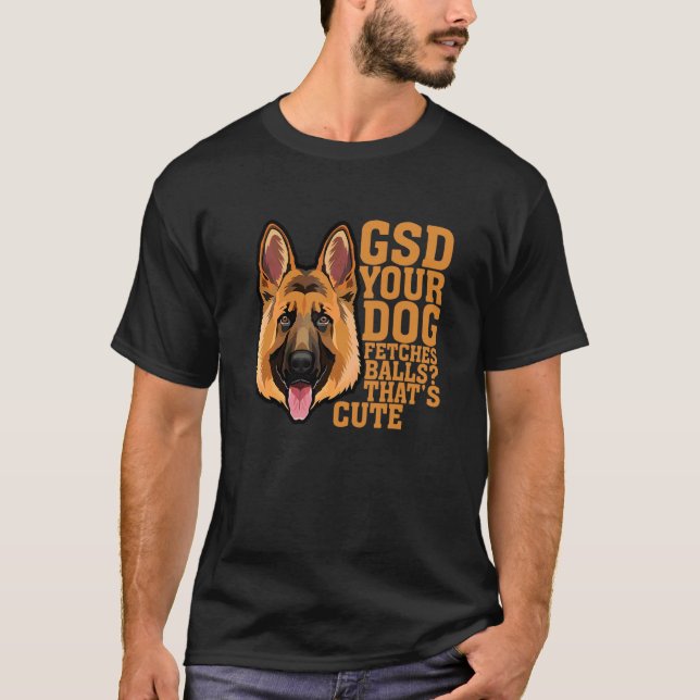GdD Ihr Hund holt Bälle, die Niedliche Bekleidung T-Shirt (Vorderseite)