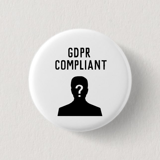GDPR konformer Knopf Button (Vorderseite)