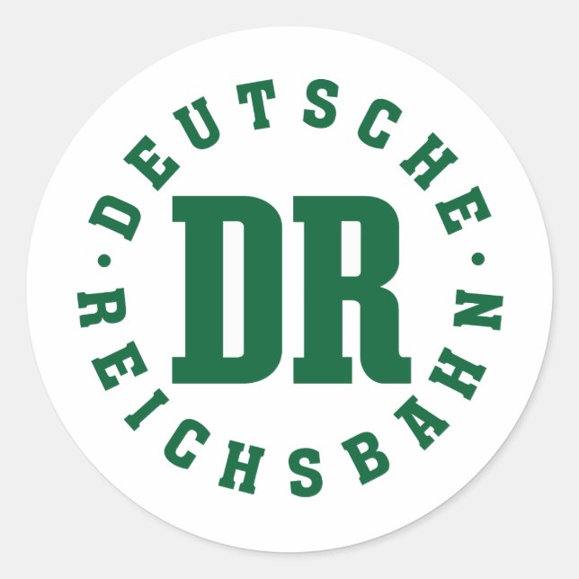 GDR / DDR Railway - Deutsche Reichsbahn Sign Runder Aufkleber (Vorderseite)