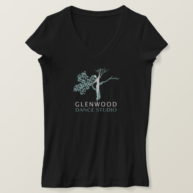 GDS V-Neck T - Shirt (weißes Logo) (Design vorne)