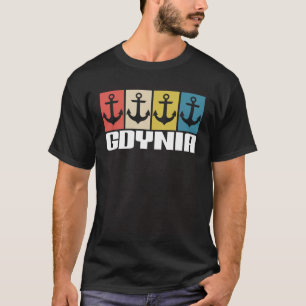 Gdynia Anchor Vintag Sea Retro Gdynia T-Shirt