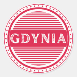 Gdynia City Pride Emblem – Polish Identity Runder Aufkleber