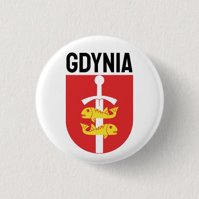Gdynia Wappen, Polen Button (Vorderseite)