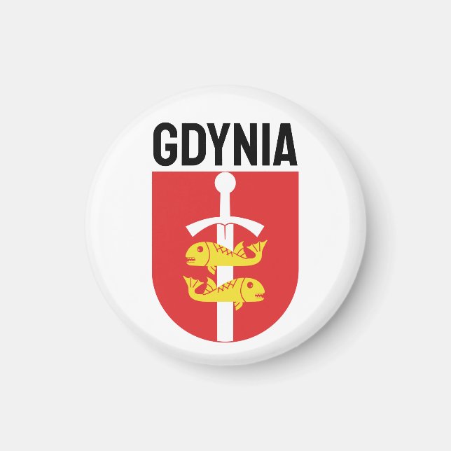 Gdynia Wappen, Polen Magnet (Vorne)