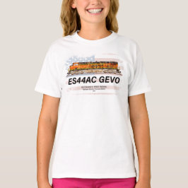 GE ES44AC GEVO Locomotive und amerikanische Flagge T-Shirt